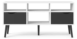 Crno bijela TV komoda Tvilum Oslo, 117 x 57 cm