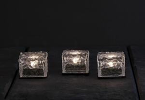 Set od 3 vanjske solarne svijeće Star Trading Candle Icecube, visina 5,5 cm