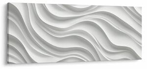 Slika - 3D bijeli valovi (120x50 cm)