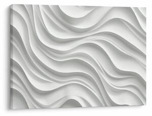 Slika - 3D bijeli valovi (70x50 cm)