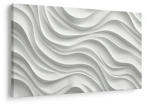 Slika - 3D bijeli valovi (90x60 cm)