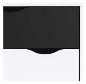 Crno bijela komoda Tvilum Oslo, 99 x 82 cm