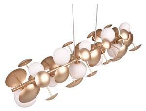 Bijela/u zlatnoj boji viseća svjetiljka sa staklenim sjenilom Bubble – Trio Select