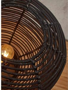 Crna stolna lampa sa sjenilom od ratana (visina 30 cm) Tanami – Good&Mojo