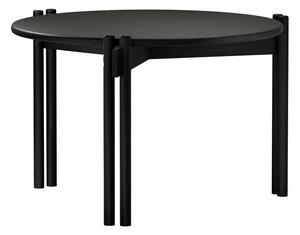 Crni okrugao stolić za kavu od masivnog bora ø 60 cm Sticks – Karup Design
