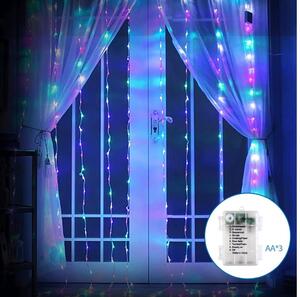 Aigostar - LED Vanjske božićne lampice 200xLED/8 funkcija 3xAA 5x2m IP44 multicolor