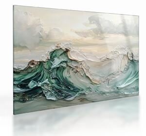 Staklena slika - 3D morska apstrakcija (70x50 cm)