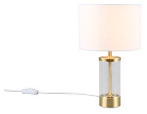 Stolna lampa u zlatnoj boji s tekstilnim sjenilom (visina 33,5 cm) Grazia – Trio