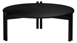 Crni okrugao stolić za kavu od masivnog bora ø 80 cm Sticks – Karup Design