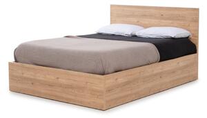 Bračni krevet s prostorom za pohranu s podnicom 160x200 cm u prirodnoj boji Kronos – Marckeric