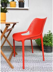 Crvena plastična vrtna stolica Bilros – Rojaplast