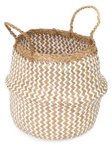 Svijetla košara za pohranu od morske trave Compactor Zic Zac, ⌀ 27 cm
