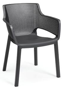 Tamno siva plastična vrtna stolica Elisa – Keter