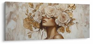 Slika - Djevojka s ružama (120x50 cm)