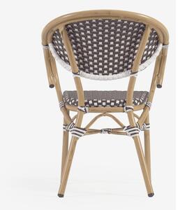 Smeđa metalna/plastična vrtna stolica Marilyn – Kave Home
