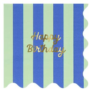Papirnati ubrusi u setu 16 kom Happy Birthday – Meri Meri