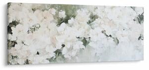 Slika - Apstrakcija bijelog cvijeća (120x50 cm)