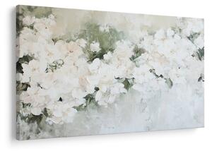 Slika - Apstrakcija bijelog cvijeća (90x60 cm)
