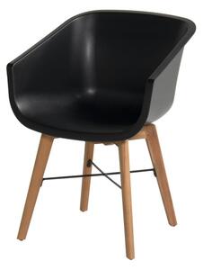 Crne plastične vrtne stolice u setu 2 kom Amalia – Hartman
