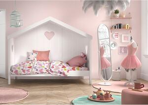 Bijeli dječji krevet od masivnog bora u obliku kućice 90x200 cm AMORI – Vipack