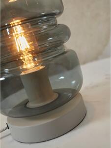 Siva stolna lampa sa staklenim sjenilom (visina 23 cm) Verona – it's about RoMi