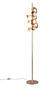 Bijela/u zlatnoj boji stojeća svjetiljka sa staklenim sjenilom (visina 155 cm) Bubble – Trio Select