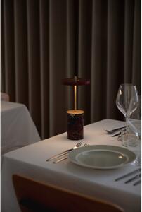 Crvena mramorna LED stolna lampa s mogućnosti zatamnjivanja s metalnim sjenilom (visina 25,5 cm) Asteria Move Mini – UMAGE