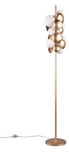 Bijela/u zlatnoj boji stojeća svjetiljka sa staklenim sjenilom (visina 155 cm) Bubble – Trio Select