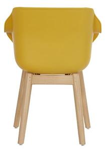 Žute plastične vrtne stolice u setu 2 kom Sophie Teak – Hartman