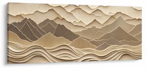 Slika - 3D linije planina (120x50 cm)