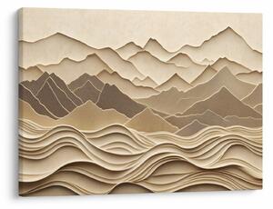 Slika - 3D linije planina (70x50 cm)