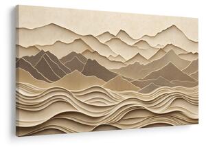 Slika - 3D linije planina (90x60 cm)