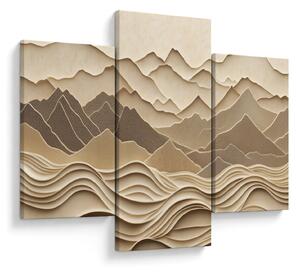 Slika - 3D linije planina (90x60 cm)