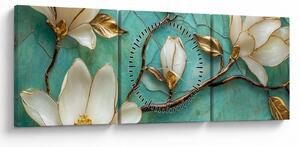 Slika - 3D magnolije (sa satom) (90x30 cm)