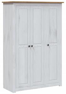VidaXL Ormar od borovine s 3 vrata bijeli 118 x 50 x 171,5 cm Panama