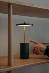Zelena mramorna LED stolna lampa s mogućnosti zatamnjivanja s metalnim sjenilom (visina 25,5 cm) Asteria Move Mini – UMAGE