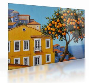 Staklena slika - Narančino drvo (70x50 cm)
