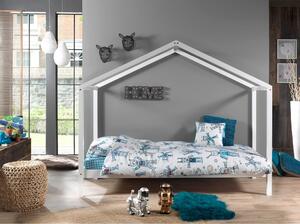 Bijeli dječji krevet od masivnog bora u obliku kućice 90x200 cm DALLAS – Vipack