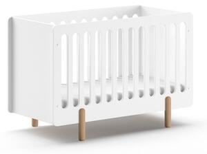 Bijeli dječji krevet od masivnog bora 60x120 cm SMILE – Vipack