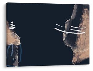 Slika - Tamnoplava apstrakcija (70x50 cm)