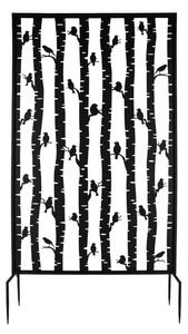 Crni metalni balkonski zastor 100x186 cm Birds – Esschert Design