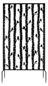 Crni metalni balkonski zastor 100x186 cm Birds – Esschert Design