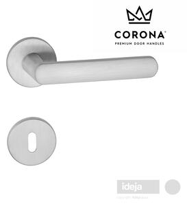 Kvaka Corona® Icona R slim krom mat <span>okrugla rozeta na ključ, cilindar ili wc</span> Ključ