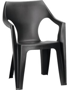 Tamno siva plastična vrtna stolica Dante – Keter