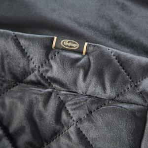 Prekrivač za krevet od sjajnog crnog baršuna Širina: 220 cm | Duljina: 240 cm