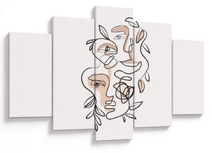 Slika - Line art tretmani lica (150x105 cm)