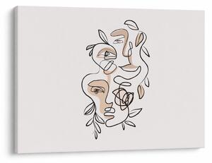 Slika - Line art tretmani lica (70x50 cm)