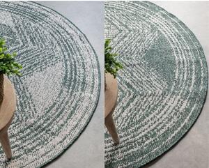 Zeleni/krem okrugao vanjski tepih ø 100 cm Gemini – Elle Decoration