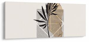Slika - Apstrakcija s tropskim lišćem N⁰1 (120x50 cm)