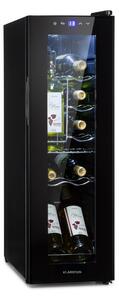 Klarstein Shiraz 12 Slim, vinski ormarić, 32 l, 12 boca, 85 W, 5–18 °C, dodirna upravljačka ploča